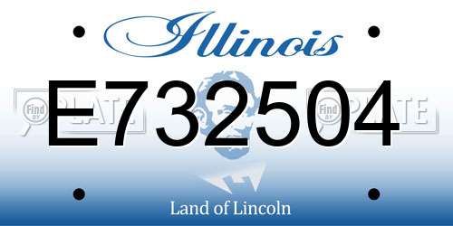 E732504 Illinois License Plate