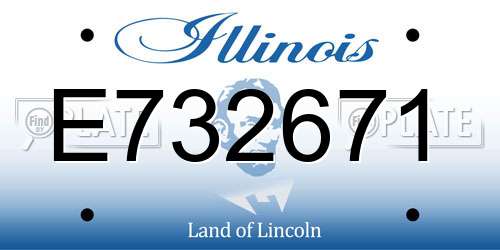 E732671 Illinois License Plate