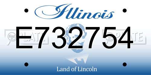E732754 Illinois License Plate