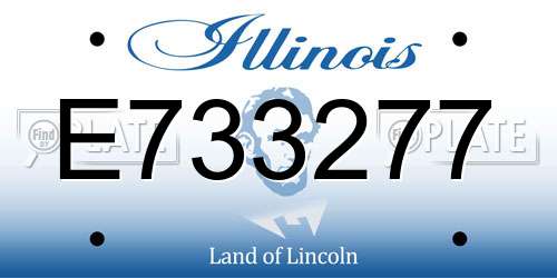 E733277 Illinois License Plate