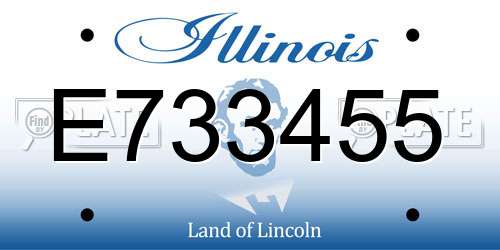 E733455 Illinois License Plate