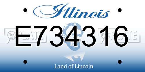E734316 Illinois License Plate
