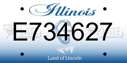 E734627 Illinois License Plate