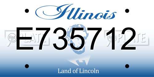 E735712 Illinois License Plate