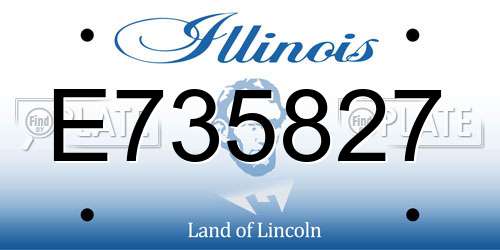E735827 Illinois License Plate