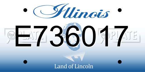 E736017 Illinois License Plate