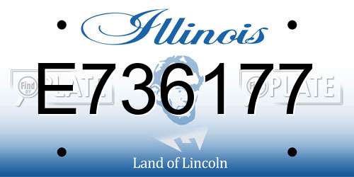 E736177 Illinois License Plate