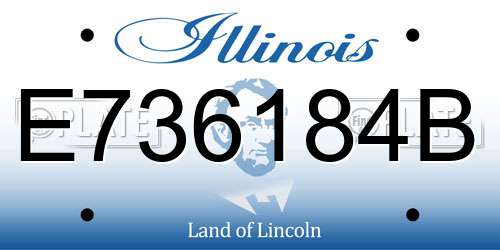 E736184B Illinois License Plate