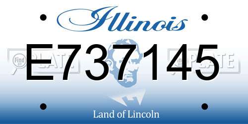 E737145 Illinois License Plate