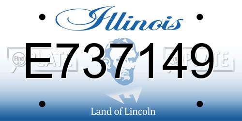 E737149 Illinois License Plate