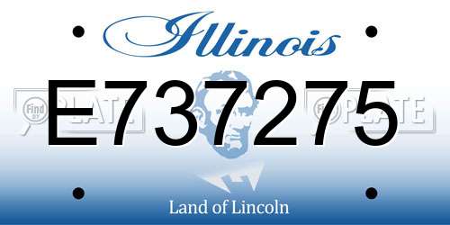 E737275 Illinois License Plate