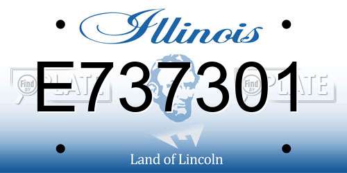 E737301 Illinois License Plate