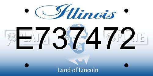 E737472 Illinois License Plate