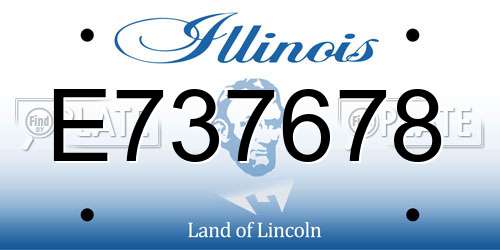 E737678 Illinois License Plate