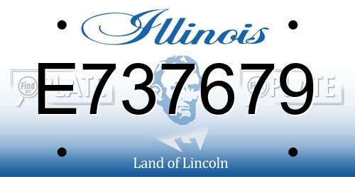 E737679 Illinois License Plate