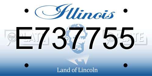 E737755 Illinois License Plate