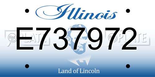 E737972 Illinois License Plate
