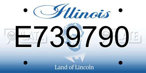 E739790 Illinois License Plate