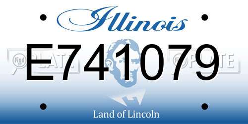 E741079 Illinois License Plate