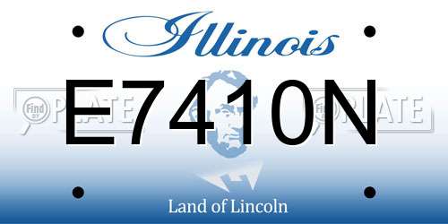 E7410N Illinois License Plate