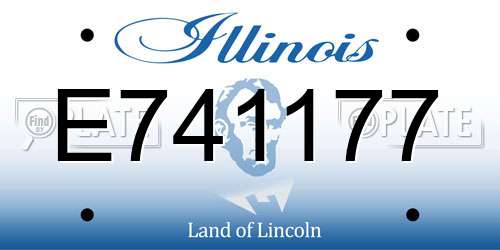 E741177 Illinois License Plate