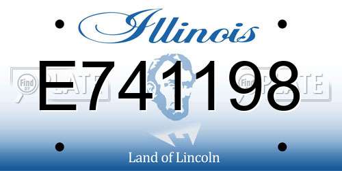 E741198 Illinois License Plate