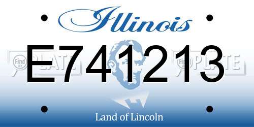 E741213 Illinois License Plate