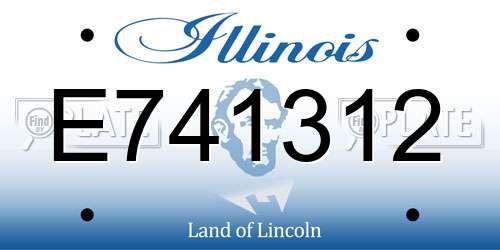 E741312 Illinois License Plate