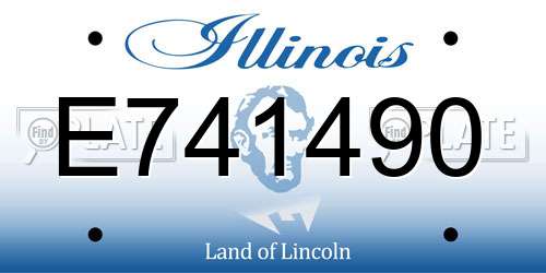 E741490 Illinois License Plate