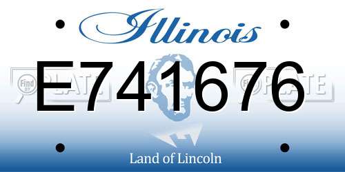 E741676 Illinois License Plate