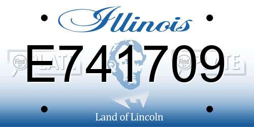 E741709 Illinois License Plate