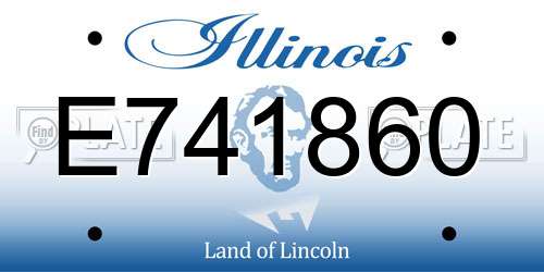 E741860 Illinois License Plate