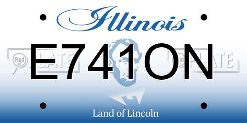 E741ON Illinois License Plate