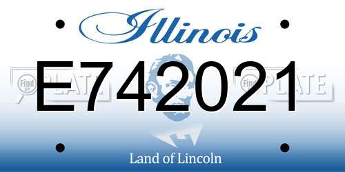 E742021 Illinois License Plate