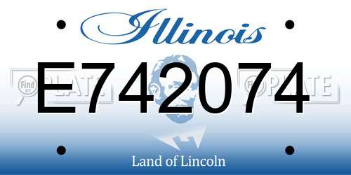 E742074 Illinois License Plate