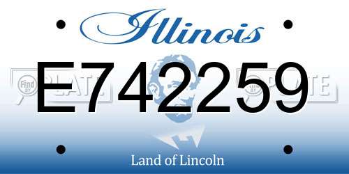 E742259 Illinois License Plate