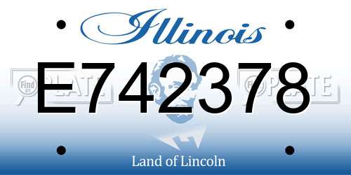 E742378 Illinois License Plate