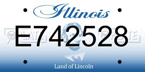 E742528 Illinois License Plate