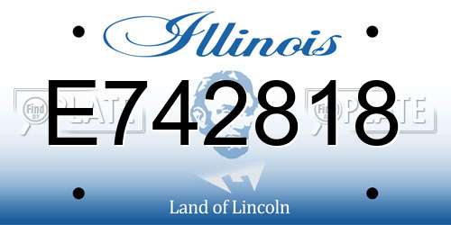 E742818 Illinois License Plate