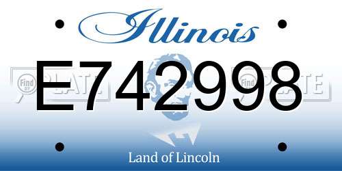 E742998 Illinois License Plate