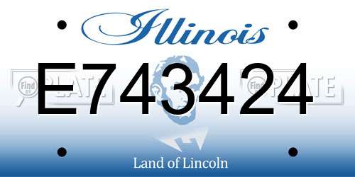 E743424 Illinois License Plate