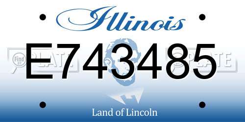 E743485 Illinois License Plate