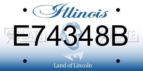 E74348B Illinois License Plate
