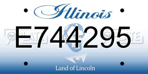 E744295 Illinois License Plate