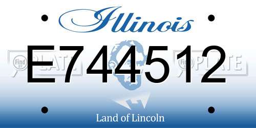 E744512 Illinois License Plate