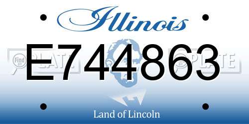 E744863 Illinois License Plate