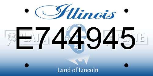 E744945 Illinois License Plate