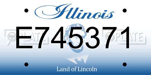 E745371 Illinois License Plate