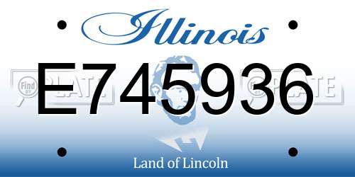 E745936 Illinois License Plate