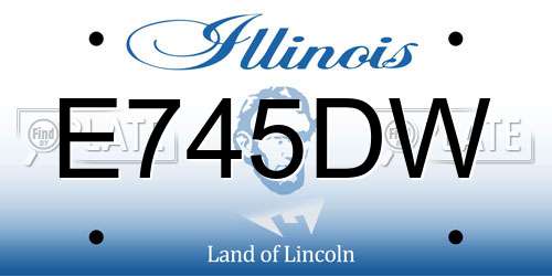 E745DW Illinois License Plate